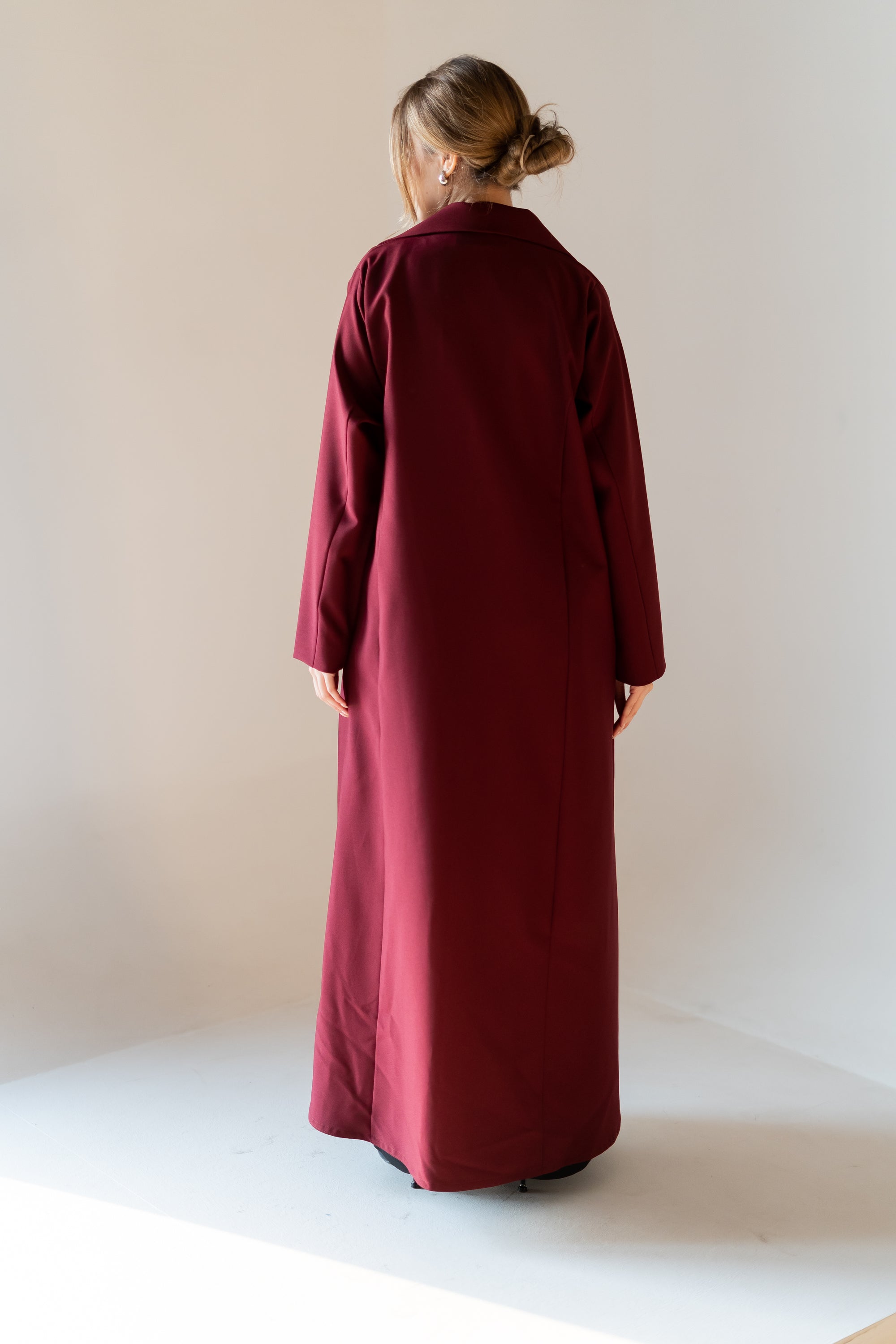Burgundy abaya