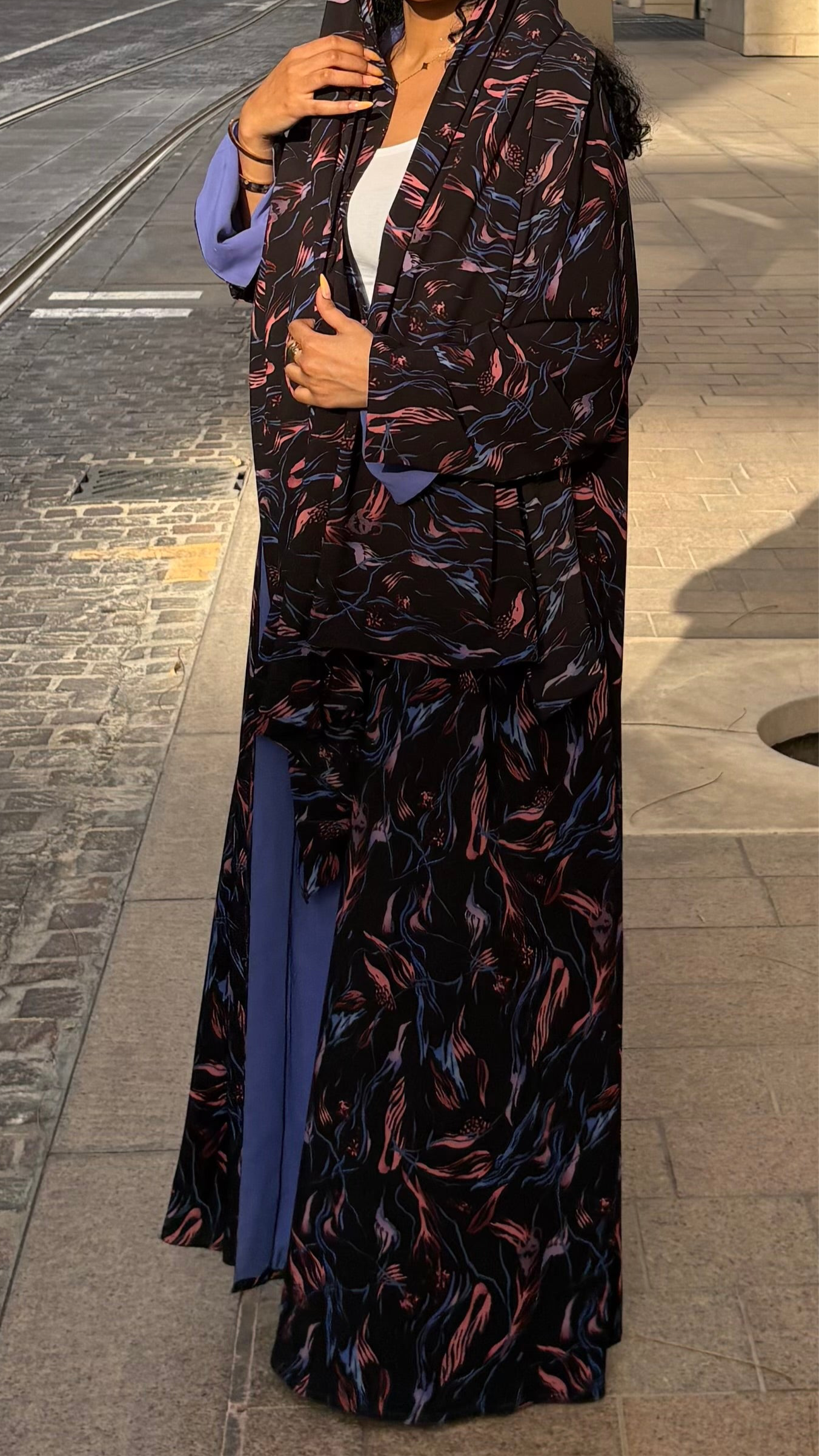 Plum Veil abaya