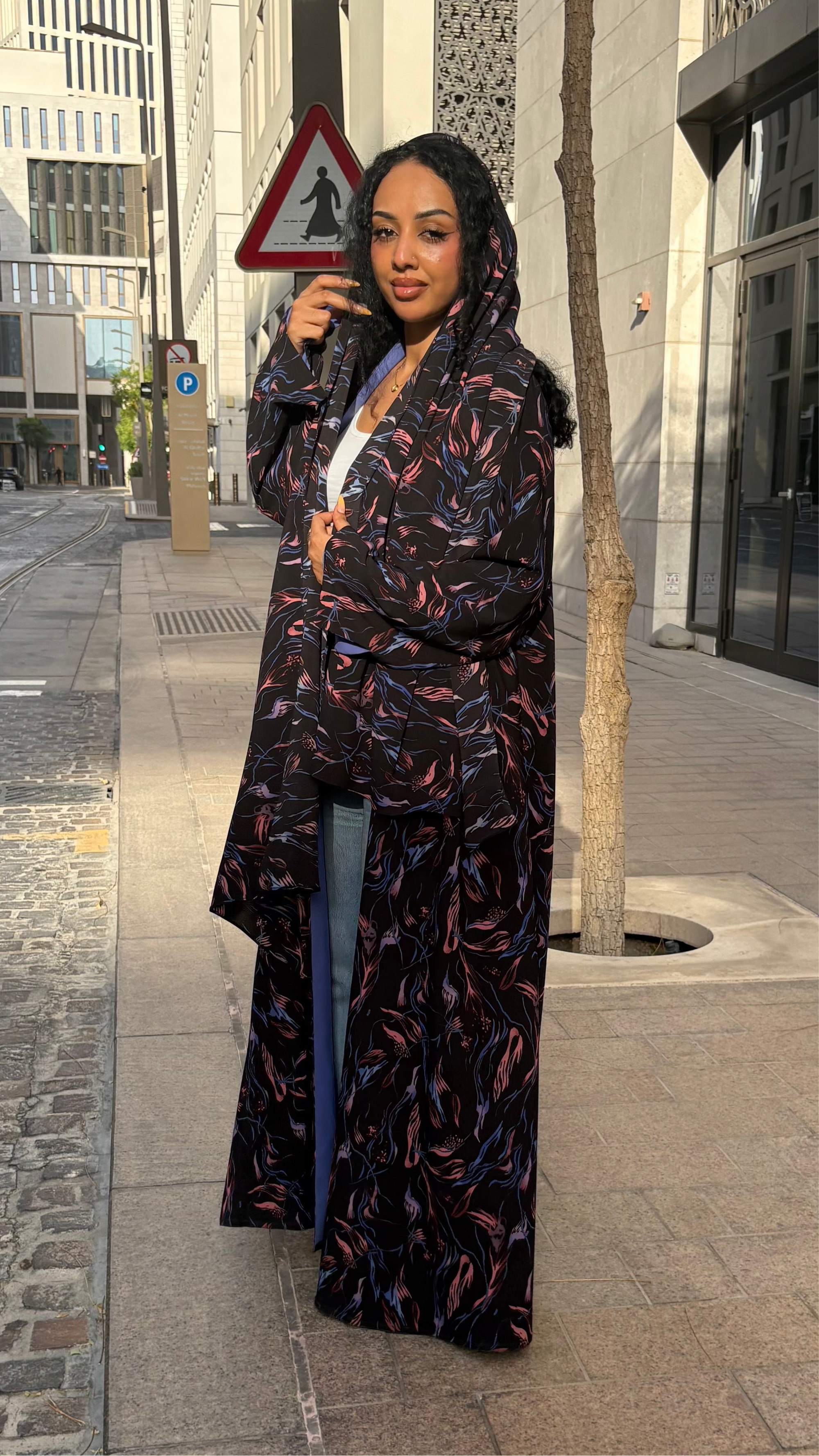 Plum Veil abaya