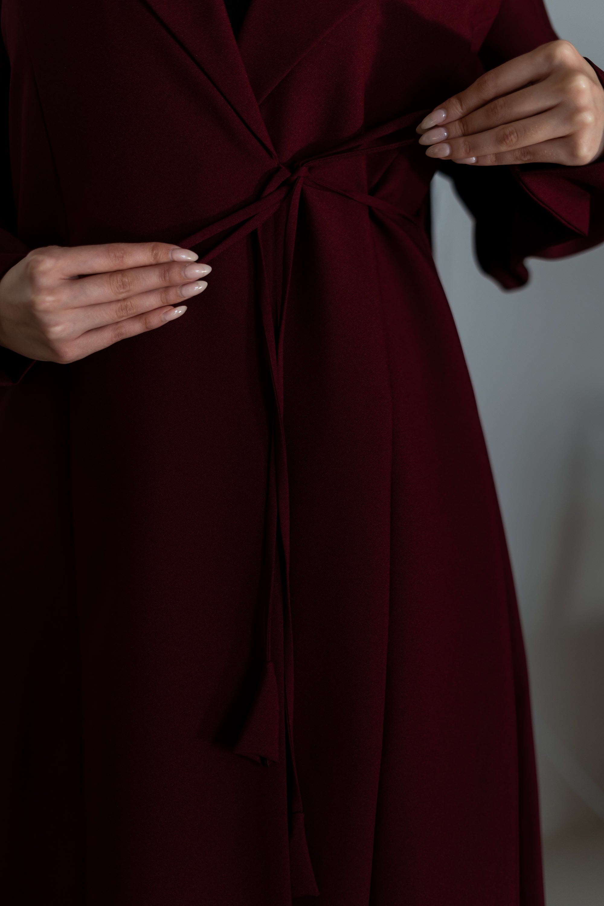 Burgundy abaya