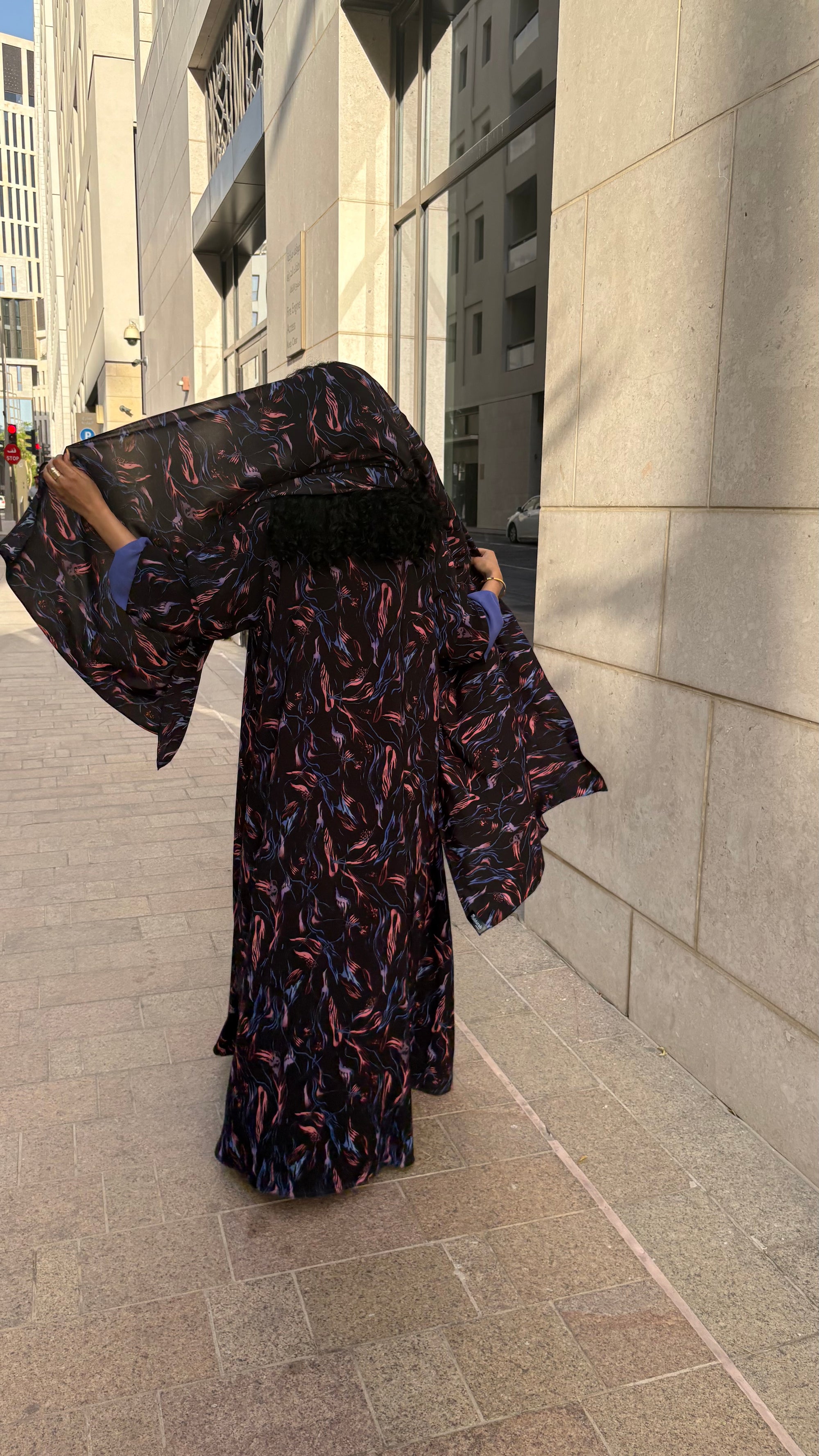 Plum Veil abaya