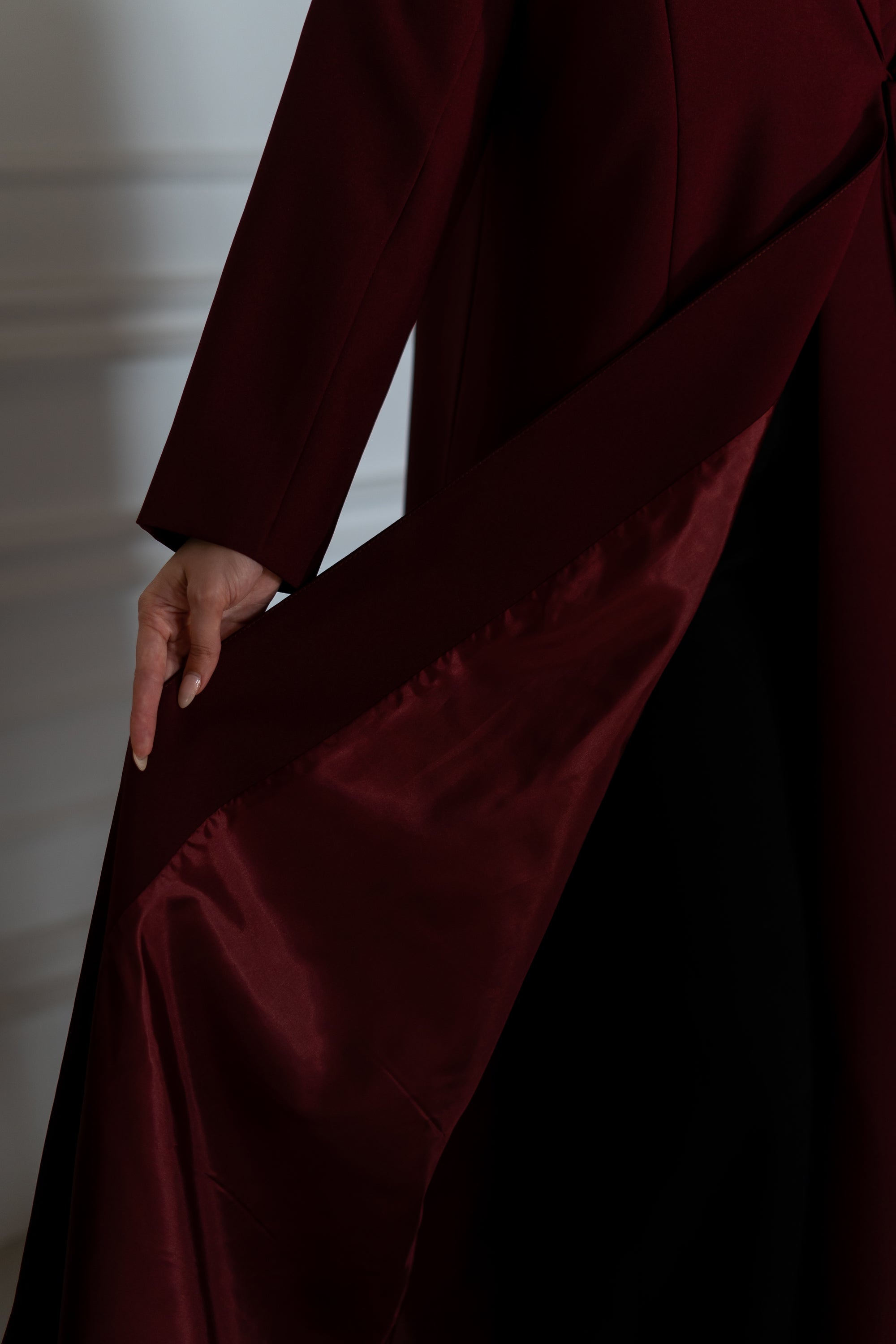 Burgundy abaya